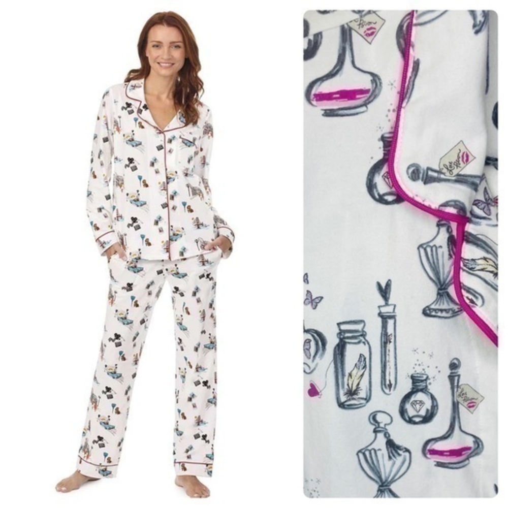 Rare BedHead pajamas set Love Potion Perfume bottles pants long sleeve top